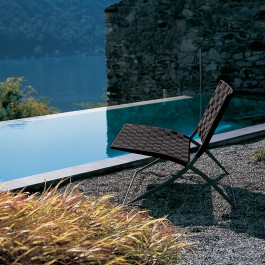 Fauteuil Lounge Sangles Tressées Moka Berenice 