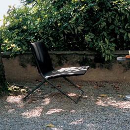 Fauteuil Lounge Cuir Moka Berenice 