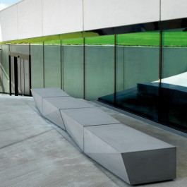 Banc Cubique Modulable Cementum Gris Viteo JardinChic