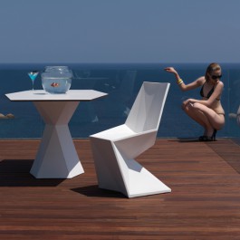 Table Hexagonale Vertex Blanc Vondom JardinChic