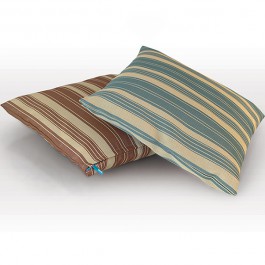 Coussins Amelia Rayés Marron/Beige et Bleu/Beige Jaquio JardinChic