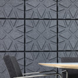 Ensemble Panneau Acoustique Mural Soundwave Geo Gris Jardinchic