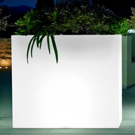 Jardinière Kube High Slim Lumineuse Euro3Plast Jardinchic