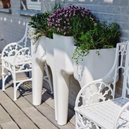 Jardinière Potagère Kiga M Blanc Hurbz JardinChic