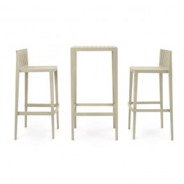 Set De 2 Tabourets Hauts & 1 Table Haute Spritz Vondom JardinChic