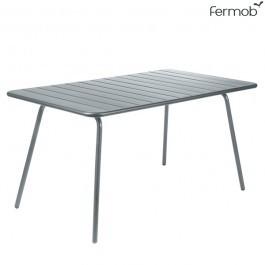 Table Luxembourg 143x80cm Gris Orage Fermob Jardinchic