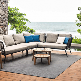 Tapis Extérieur Oasiq Gris Foncé Terrasse Oasiq Jardinchic