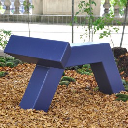 Banc Vache Bleu Outremer Edition Sous Etiquette JardinChic (Photo Non Contractuelle)