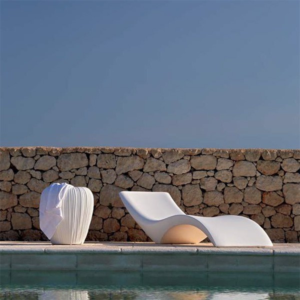 Bain de soleil Cloe Blanc avec Pot Skin S Blanc (vendu séparément) MyYour JardinChic Bain de soleil Cloe Blanc avec Pot Skin S Blanc (vendu séparément) MyYour JardinChic