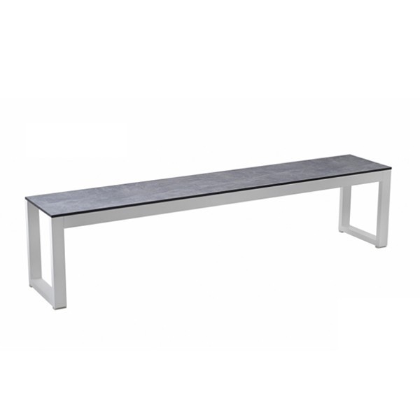 Banc Perspective Blanc/Béton Clair Vlaemynck Jardinchic Banc Perspective Blanc/Béton Clair Vlaemynck Jardinchic