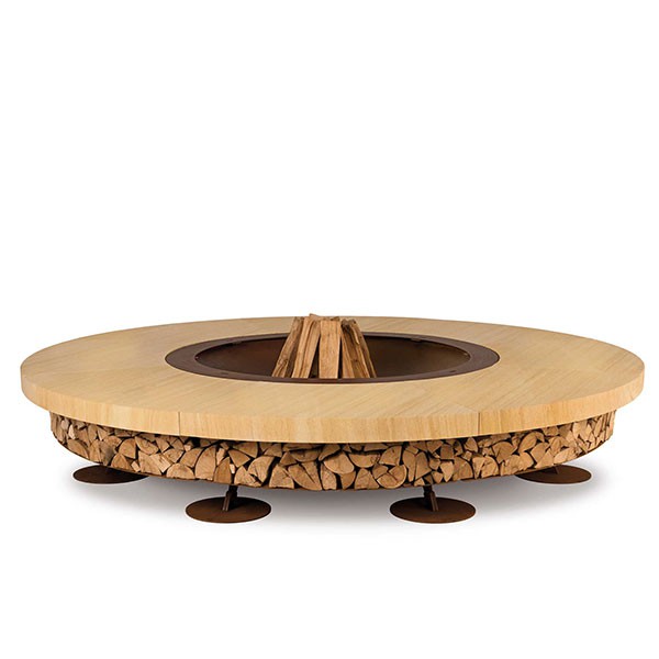 Braséro Ercole Teak Wood Large Marbre AK47Design JardinChic Braséro Ercole Teak Wood Large Marbre AK47Design JardinChic