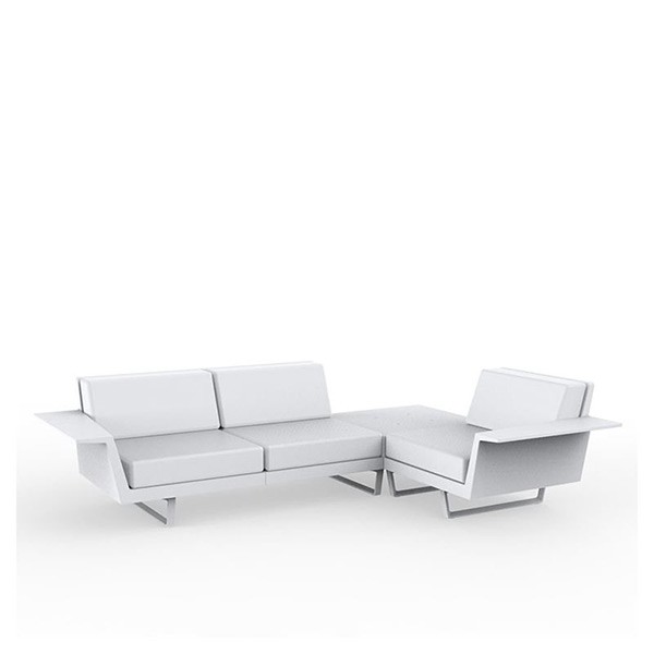 Canapé D'angle Gauche 3 Places Delta Blanc Vondom Jardinchic Canapé D'angle Gauche 3 Places Delta Blanc Vondom Jardinchic