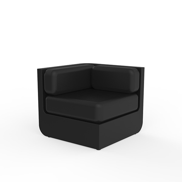 Canapé Modulable Ulm - Module d'Angle Noir Vondom Jardinchic Canapé Modulable Ulm - Module d'Angle Noir Vondom Jardinchic