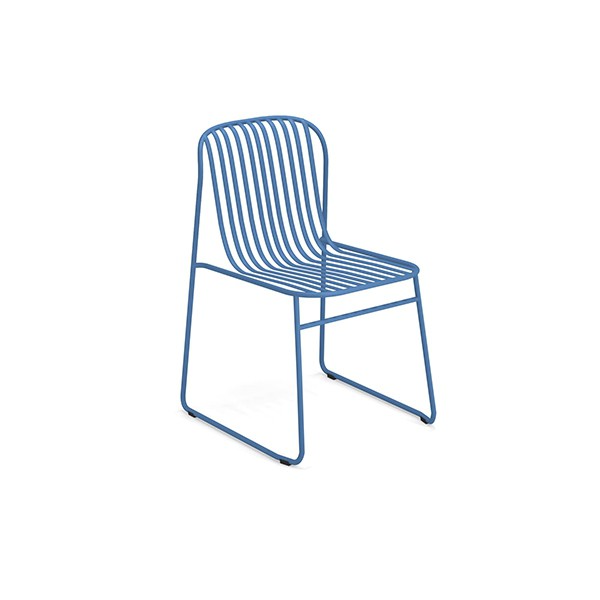 Lot de 4 Chaises Riviera Bleu Azur Emu Jardinchic Lot de 4 Chaises Riviera Bleu Azur Emu Jardinchic