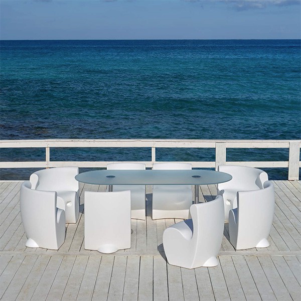Ensemble Table & Chaises Community 8 Blanc Ouvert MyYour JardinChic Ensemble Table & Chaises Community 8 Blanc Ouvert MyYour JardinChic