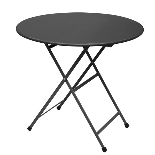 Table Ronde Pliable Arc En Ciel Noir Emu JardinChic Table Ronde Pliable Arc En Ciel Noir Emu JardinChic