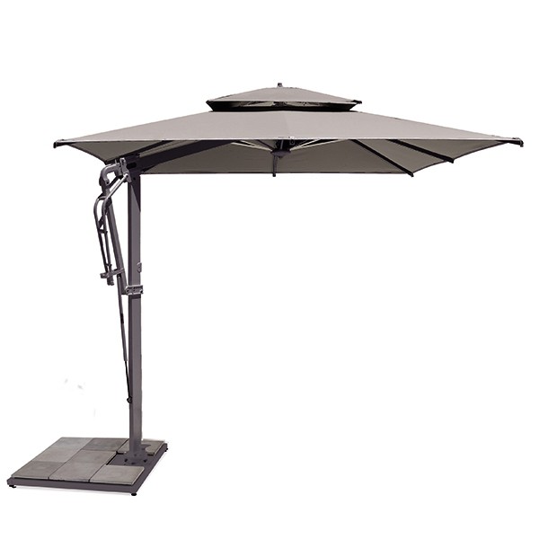 Parasol Pagoda Anthracite Toile Teint Masse Caillou Vlaemynck Jardinchic Parasol Pagoda Anthracite Toile Teint Masse Caillou Vlaemynck Jardinchic