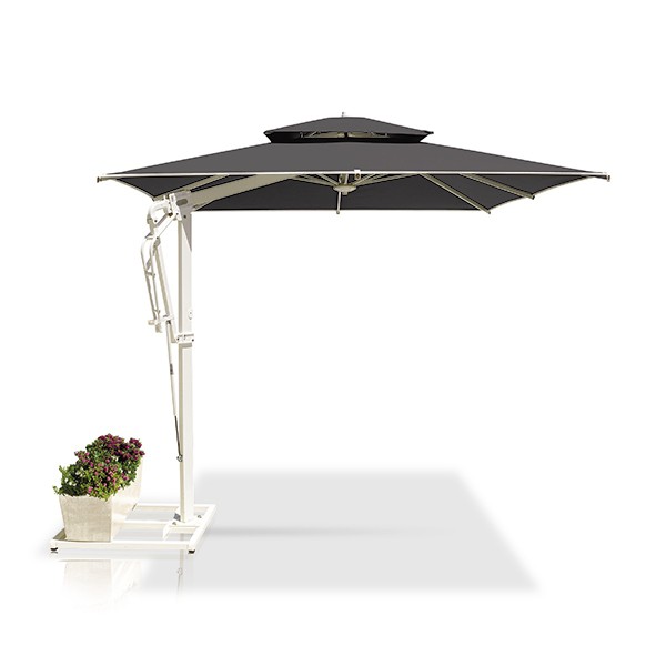 Parasol Pagoda Blanc Toile Teint Masse Ardoise Vlaemynck Jardinchic Parasol Pagoda Blanc Toile Teint Masse Ardoise Vlaemynck Jardinchic
