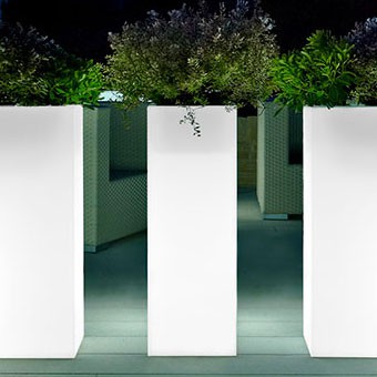 Pot Kube High Slim Lumineux Euro3Plast Jardinchic Pot Kube High Slim Lumineux Euro3Plast Jardinchic