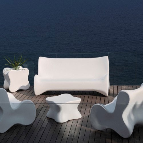 Salon de Jardin Doux 1 Fauteuil + 1 canapé + 1 table basse Vondom jardinChic Salon de Jardin Doux 1 Fauteuil + 1 canapé + 1 table basse Vondom jardinChic