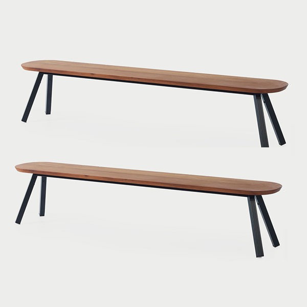 Set De 2 Bancs L220cm You And Me Noir RS Barcelona JardinChic Set De 2 Bancs L220cm You And Me Noir RS Barcelona JardinChic