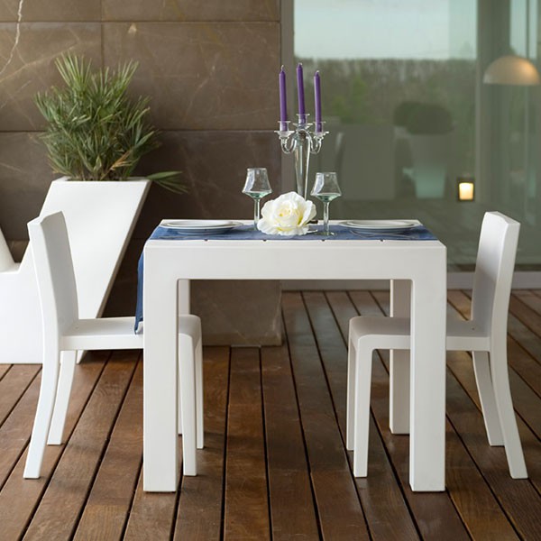 Table Carrée Jut Blanc Vondom Jardinchic Table Carrée Jut Blanc Vondom Jardinchic