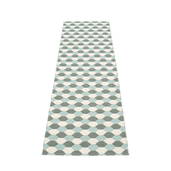 Tapis Dana Army - Pale Turquoise - Vanilla 70x250 Pappelina JardinChic Tapis Dana Army - Pale Turquoise - Vanilla 70x250 Pappelina JardinChic