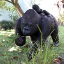 Statua Gorilla Con Bambino