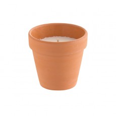 Set Di 4 Candele In Terracotta Con Citronella