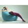 Pouf Baloon Bleu turchese SA Florence Jaffrain JardinChic