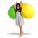 Pouf Baloon giallo e verde mela SA Florence Jaffrain JardinChic