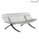 Banc Charivari Piétement Réglisse Gris Métal Fermob Jardinchic