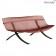 Banc Charivari Piétement Réglisse Ocre Rouge Fermob Jardinchic