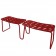 Lot de 2 Bancs Modulaires Chips Rouge MyYour JardinChic