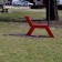 Banc Biche Rouge Signalisation Edition Sous Etiquette JardinChic (Photo Non Contractuelle)