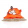 Atmosfera Buggle-Up arancio pouf Fatboy JardinChic di sabbia