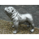 Statue Bulldog Anglais Laqué Argent Métallisé Texartes Jardinchic