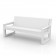 Canapé Blanc Frame / Coussins Nautic Blanc Vondom Jardinchic