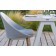 Détail Table de Repas Vanity 80x80cm Blanc avec Chaise Vanity Blanc Gris Clair Vlaemynck Jardinchic