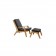 Repose-pied et deck chair Skagen avec coussins Oasiq Jardinchic