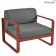 Fauteuil Bellevie Coussins Gris Graphite / Ocre Rouge Fermob Jardinchic