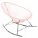 Rocking Chair Celestun Pastel Coral Piètement Noir Boqa Jardinchic