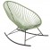 Rocking Chair Celestun Vert olive Piètement Noir Boqa Jardinchic