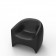 fauteuil-noir-blow-vondom-jardinchic