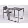 Table de Repas Perspective 70x70cm Anthracite HPL Effet béton foncé avec Fauteuil Perspective Anthracite Vlaemynck Jardinchic