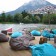 Ombrellone Flowerpowersol lago e montagna atmosfera Fatboy JardinChic