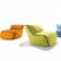 Fauteuil Birba Tissu Orange Vert Bleu Parri JardinChic