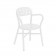 Lot de 2 Chaises empilables Pipe Chair avec accoudoirs Blanc Magis JardinChic