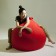 Pouf Baloon rosso scuro SA Florence Jaffrain JardinChic