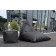 Pouf Razz Black et Pouf UP Black avec plateau d'appoint vendus séparément Pusku Pusku Jardinchic